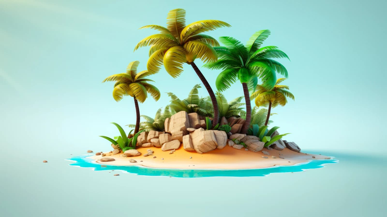 3D Tudor Palm Tree Geometry Node artwork used as the demo video preview.